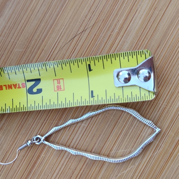 Two Inch Silver-tone Earrings - Picture 4 of 5